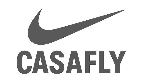 Casafly logo with a stylized swoosh on a white background