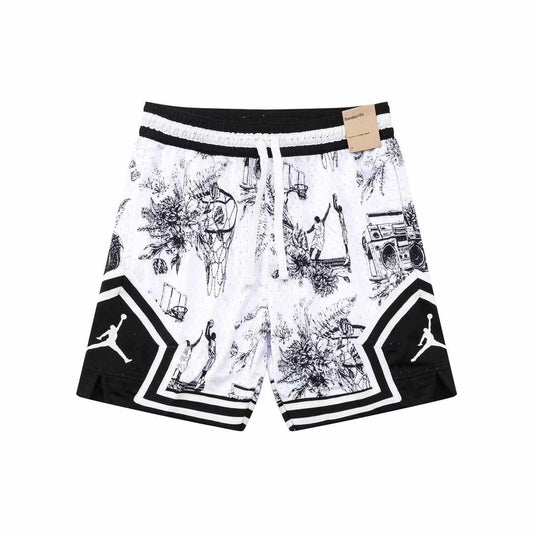 Jordan DF diamond shorts Blanc/Noir